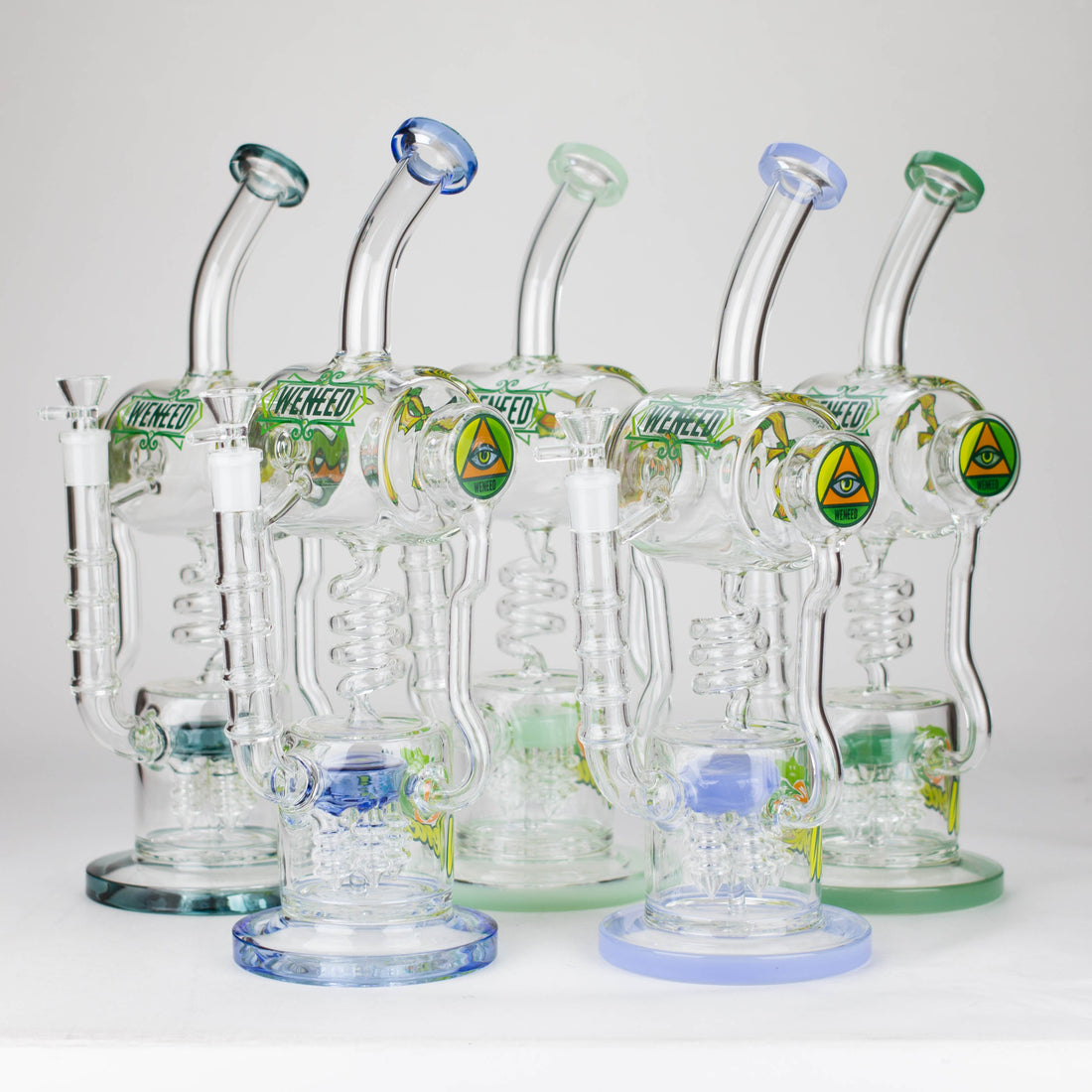 WENEED | 14" Pulse Helix Glass bong_0