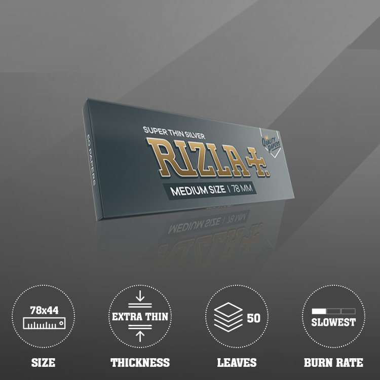 Rizla | Super Thin Silver1-1/4 Box Of 50_0